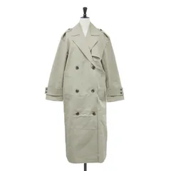 Theory セオリー コート ベージュ サイズ:P(7号) | コットン トレンチコート | COTTON TRENCH/OS DB TRENCH A | ロング オーバーサイズ ダブルブレスト | アウター ジャケット 上着【レディース】【中古】