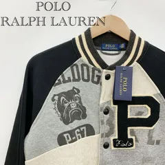 POLO RALPH LAUREN ポロ ラルフローレン パッチワークスタジャン 710672871001 Sサイズ ブラック グレー 50周年  タグ付 メンズ_247023
