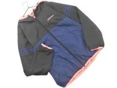 adidas アディダス フード トラック ジャケット sizeM/黒ｘ紺 ◇■ レディース