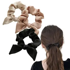 【送料無料】shefun シュシュ リボン ヘアゴム 大人3個セット おしゃれ 髪ゴム リボン ヘアアクセ レディース リボンシュシュ 髪飾り JP225 (col