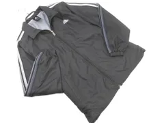 adidas アディダス スリーブ ライン ジップアップ ジャケット sizeM/黒 ◇■ メンズ