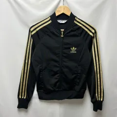 正規品/90 アディダス 新モデル ファイヤーバード ブラックゴールド 검금 トラックジャージ/ジャージ