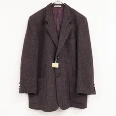 Papas　パパス　テーラードジャケット　総柄　ウール　レッドブラウン　メンズ　L　b00220