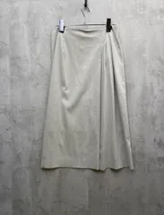 新品 INDIVI インディヴィ UVケア 麻混 サマーストレート スカート size38/ライトグレー ■◆レディース