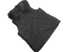 ZARA TRF ザラ トラファ フェイクファー フード付 中綿ベスト sizeL/黒 ◇■ レディース