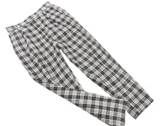 earth music&ecology アースミュージック＆エコロジー チェック パンツ sizeM/黒 ◇■ レディース