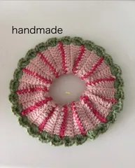 ハンドメイドかぎ針編みシュシュ