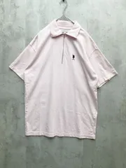 U.S. POLO ASSN. ユーエスポロアッスン MONO-MART 別注ワンポイント刺繍 ハーフジップ カットソー sizeF/ピンク ■◆レディース