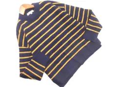 UNIQLO ユニクロ COMPTOIR DES COTONNIERS ウール100% ボーダー ニット セーター sizeL/紺 ◇■ レディース