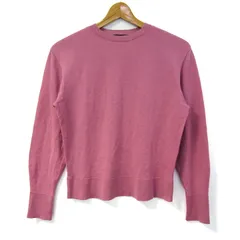 アンタイトル セーター 長袖 クルーネック ウール混 トップス レディース Mサイズ ピンク UNTITLED 【中古】