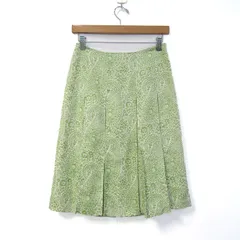 ブルックスブラザーズ プリーツスカート ペイズリー柄 ボトムス レディース Oサイズ グリーン Brooks Brothers 【中古】