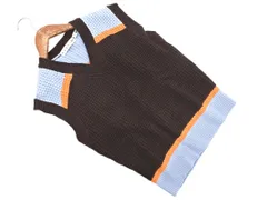 UNIQLO ユニクロ MARNI ウール混 ニット ベスト sizeM/茶ｘ青ｘオレンジ ◇■ レディース
