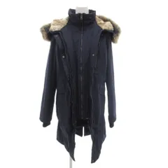 1 MADISON EXPEDITION 中綿 モッズコート フェイクファー付き M 紺 ネイビー /UO ■GY58