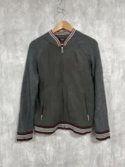 BURBERRY バーバリー ブラックレーベル スエードニット ブルゾン ジャケット size2/チャコールグレー ◆■ メンズ