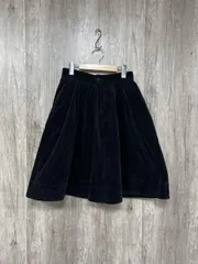 BEAMS BOY ビームスボーイ 日本製 コーデュロイ フレア スカート 黒 ◆■ レディースのサムネイル