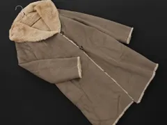 BEAMS LIGHTS ビームスライツ ムートン調 フーディ コート size40/グレージュ ◇■ レディース