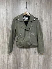 WALTER BAKER ウォルターベーカー ダブルライダースジャケット ライダース ジャケット sizeS/カーキ ◆■◎メンズのサムネイル