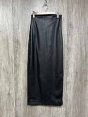 ZARA ザラ フェイクレザー タイト ロング スカート sizeS/黒 ■■ レディース