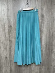KBF ケービーエフ アーバンリサーチ スエード プリーツ ロング スカート sizeONE/ターコイズブルー ◆■ レディース