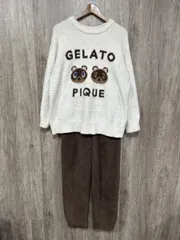 gelato pique ジェラートピケ つびきち＆まめきち 上下セット あつ森 あつまれどうぶつの森 ルームウェア sizeONE/茶 ◆■◎レディース