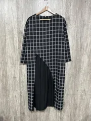 loat ロフ オズモーシス プリーツチェック ロング ワンピース sizeONE/黒 ■◇ レディース
