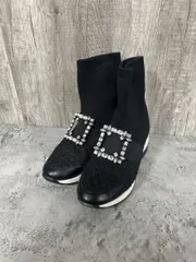 EVOL イーボル ヒールアップニットビジュー ブーツ size37/黒 ■■ レディースのサムネイル