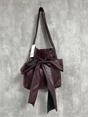 美品 tocco closet トッコクローゼット タグ付 フェイクレザー リボン トート バッグ size-/ボルドー ■■ レディースのサムネイル