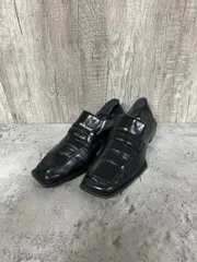 SY UNITED ARROWS シー エナメル スクエアトゥ ローファー シューズ size23/黒 ■■ レディース