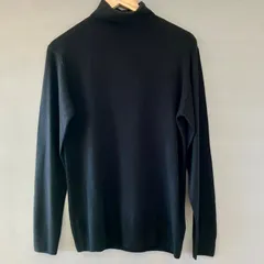 COMME CA ISM コムサイズム ハイゲージ タートルネック アクリルセーター 黒 ブラック メンズ Lサイズ