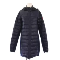 カナダグース CANADA GOOSE HYBRIDGE Lite ハイブリットライトコート ダウン ナイロン アウター ミドル丈 ジップアップ フード 切替 M 紺 ネイビー /BBのサムネイル