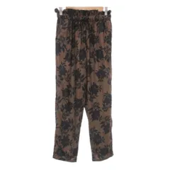 ジャーナルスタンダード レリューム JOURNAL STANDARD relume バイカラーフラワーイージーテーパードパンツ イージーパンツ パンツ F ブラウン 総柄 花柄 ブラック 黒 /IU