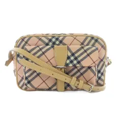 バーバリーブルーレーベル BURBERRY BLUE LABEL ショルダーバッグ ノバチェック チェック柄 ピンク 黒 ブラック 赤 レッド /RI ■OS