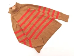 BANANA REPUBLIC バナナリパブリック ボーダー タートルネック ニット セーター sizeS/茶x赤 ◇■ レディース