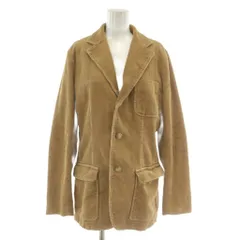 ラルフローレン RALPH LAUREN テーラードジャケット ブレザー 太畝 コーデュロイ シングル 3B センターベント 3f L 茶色 ブラウン /XZ ■GY18