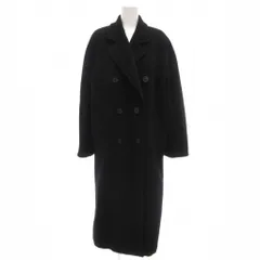 マックスマーラ MAX MARA 白タグ 101801 アイコンコート ロング ダブルブレスト ウール カシミヤ混 黒 ブラック /UO ☆AA★