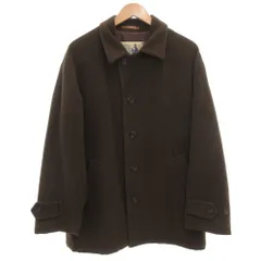 五大陸 gotairiku ステンカラーコート M ミドル丈 中綿 裏キルティング ウール 茶 ブラウン /GV