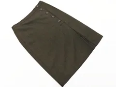 BANANA REPUBLIC バナナリパブリック ラップ調 スカート size2/カーキ ■■ レディース