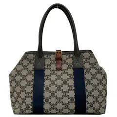 CELINE(セリーヌ) トートバッグ マカダム柄 グレー×黒×マルチ レザー