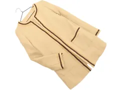 SCOT CLUB スコットクラブ ウール混 ノーカラー コート ベージュ ◇■ レディース