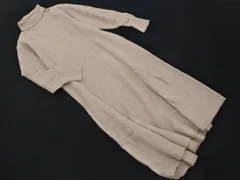 BEAUTY & YOUTH ビューティ&ユース ユナイテッドアローズ ウール混 タートルネック フレア ニット ワンピース グレージュ ◇■ レディース