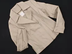 And Couture アンドクチュール 本革 レザー ライダース ジャケット size38/ベージュ ◇■ レディース