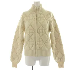 クリスチャンディオール Christian Dior 254V20AM340 Macrocannage ジャケット ブルゾン ジップアップ ウール カシミヤ混 38 アイボリー /NR ■OSのサムネイル