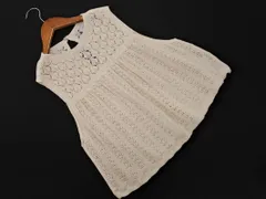 ZARA ザラ 透かし編み ニット ベスト sizeM/オフホワイト ◇■ レディース