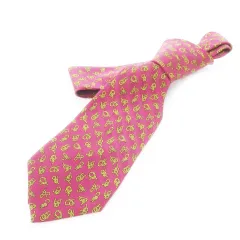 エルメス HERMES ネクタイ レギュラー シルク 絹 ノット 総柄 ドット 赤 レッド ワイン /CK25 ■GY18