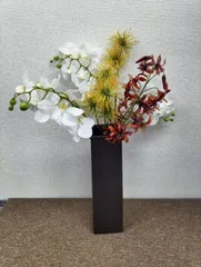 造花付きフラワーベース◆Clay◆置物◆インテリア雑貨◆フェイクフラワー◆C-2601FB28