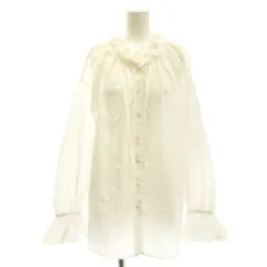 スローブ イエナ SLOBE IENA  24AW タイプライターフリルカラーブラウス シャツ ホワイト /DF ■OS