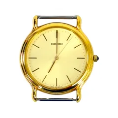 【希少 ヴィンテージ・美品】SEIKO セイコー QZ クォーツ 腕時計 ウォッチ ケースのみ 7N01-6030 ゴールド文字盤 金色 メンズ レディース STAINLESS ステンレス 1990年代 ビンテージ コレクション レトロ 不動品