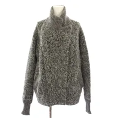 イザベル マラン エトワール ISABEL MARANT ETOILE ニットジャケット アウター ショート丈 ハイネック ウール混 モヘヤ混 ワンカラー 36 グレー /BB