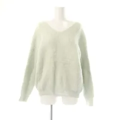 アンタイトル UNTITLED シャギーニット Vネック セーター 長袖 2 ライトミントグリーン /MI ■OS