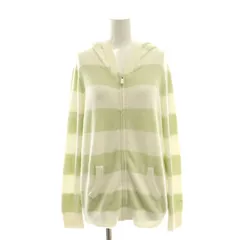 ジェラートピケ gelato pique スムーズィー2色ボーダーパーカー ジップアップ F 緑 グリーン 白 ホワイト /AT ■OS